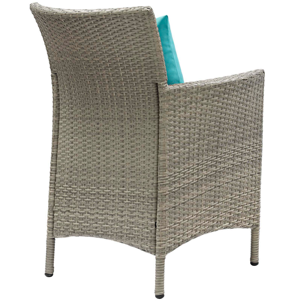 Conduit 7 Piece Outdoor Patio Wicker Rattan Dining Set.