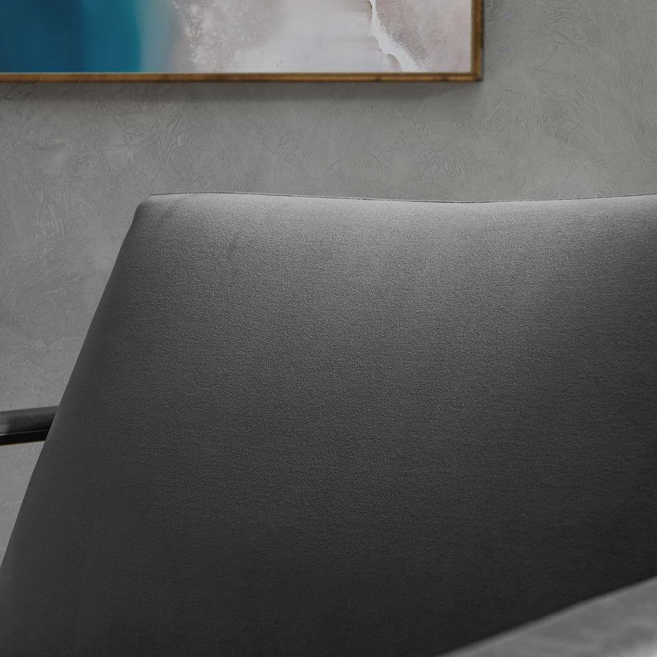 Seg Performance Velvet Accent Chair in Gold.