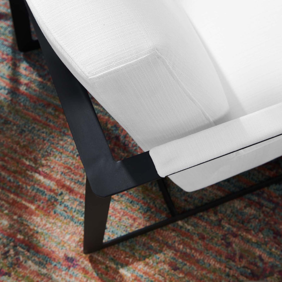Seg Upholstered Fabric Accent Chair.