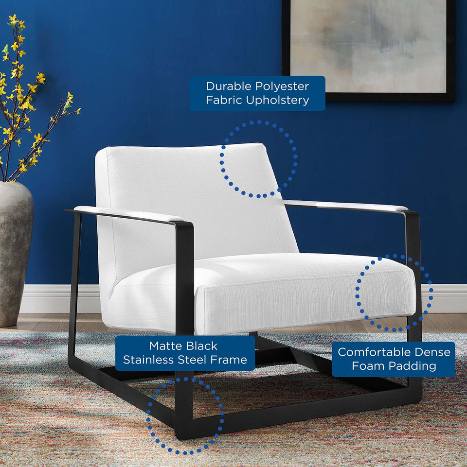 Seg Upholstered Fabric Accent Chair.