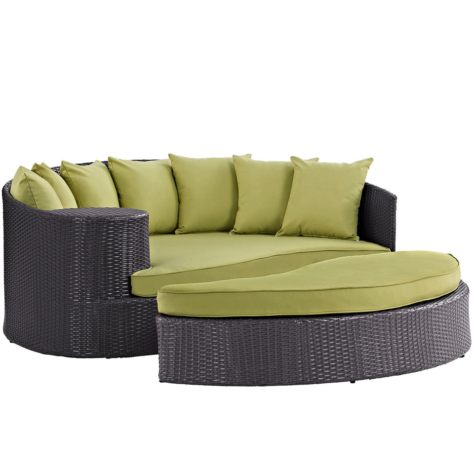 Taiji Outdoor Patio Wicker Daybed.