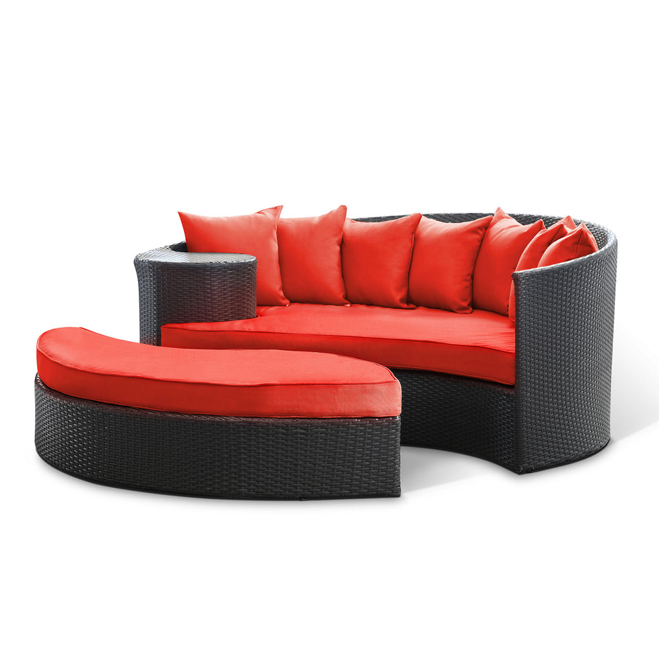 Taiji Outdoor Patio Wicker Daybed.