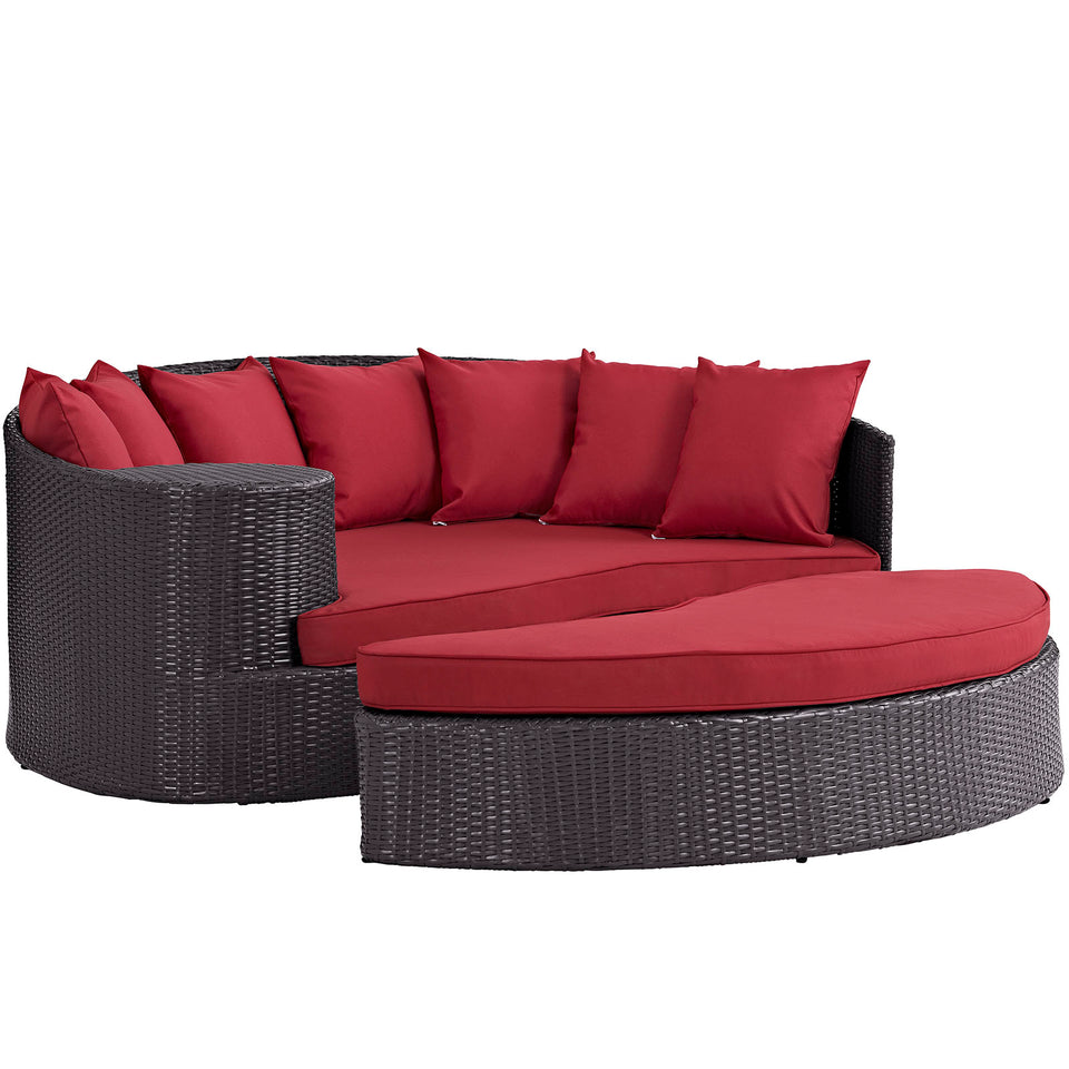 Taiji Outdoor Patio Wicker Daybed.