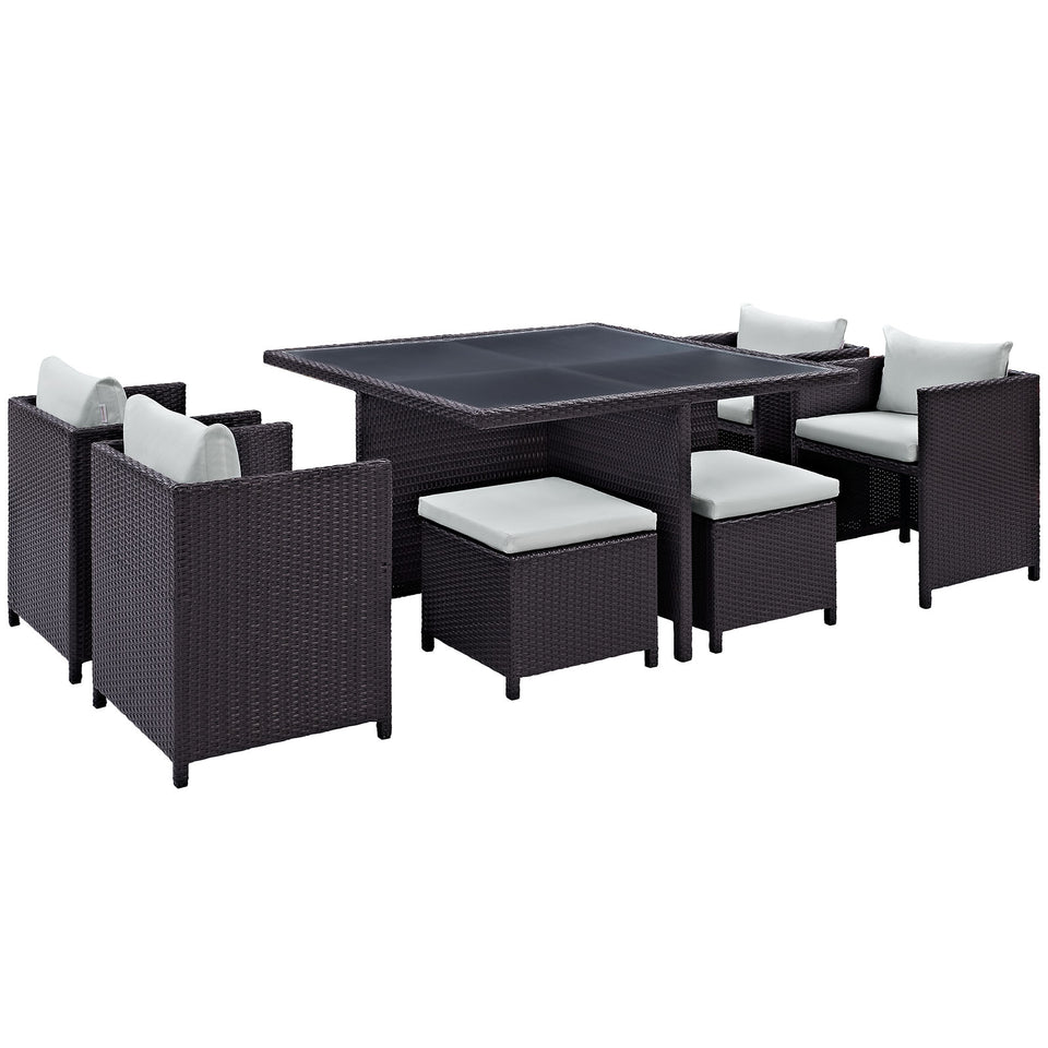Inverse 9 Piece Outdoor Patio Dining Set.