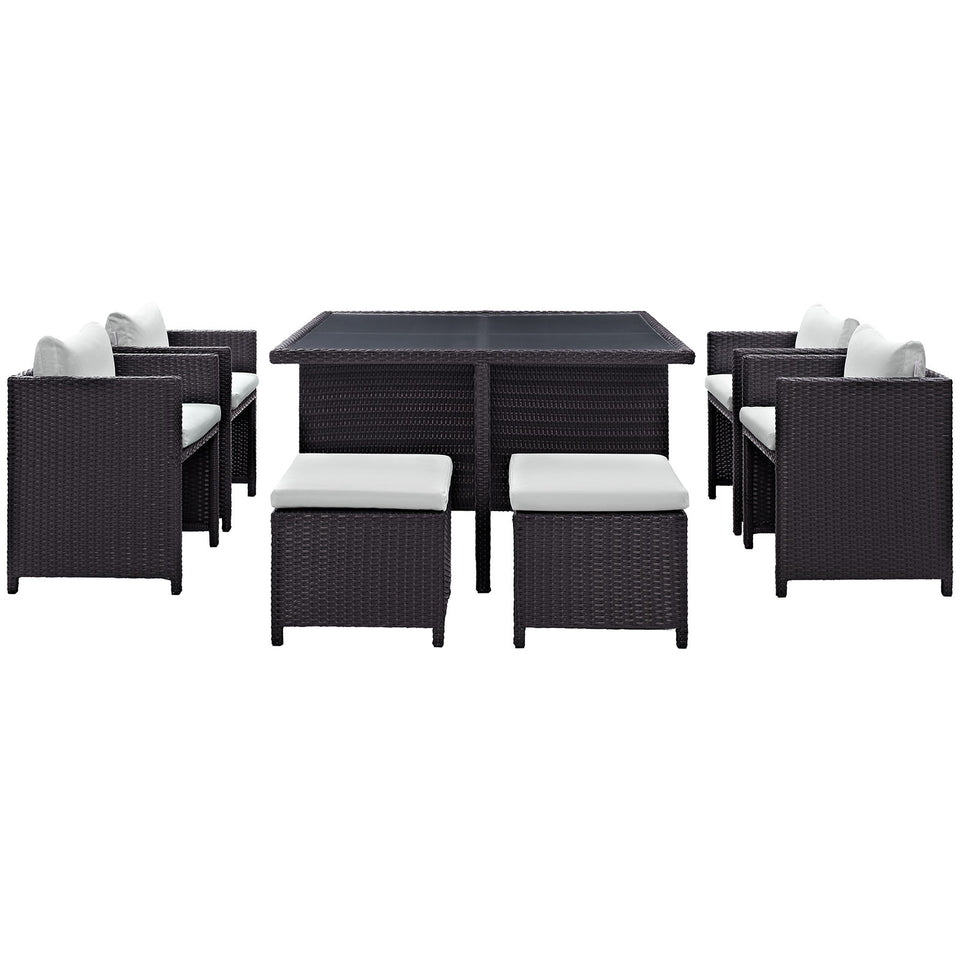 Inverse 9 Piece Outdoor Patio Dining Set.