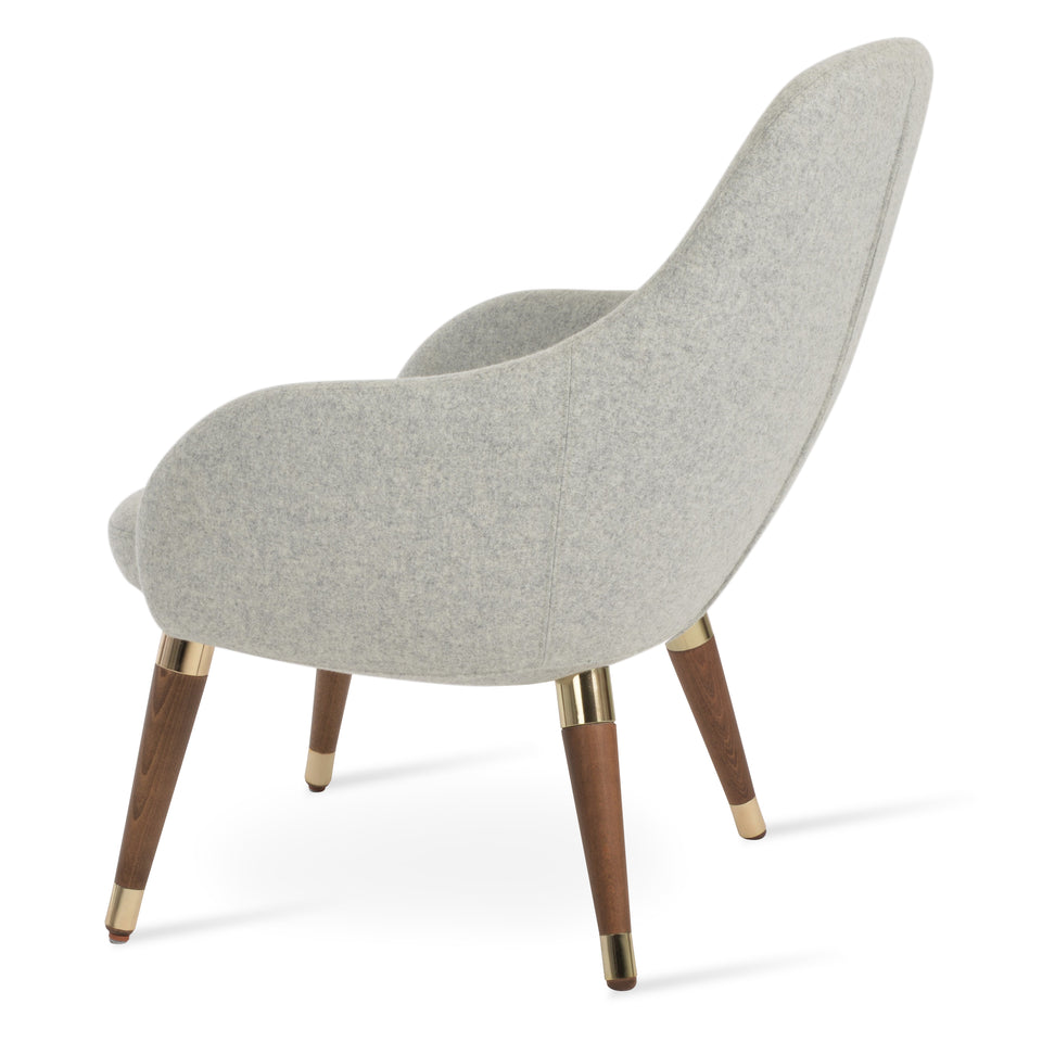 Gazel Lounge Chair Wood Sled Base.