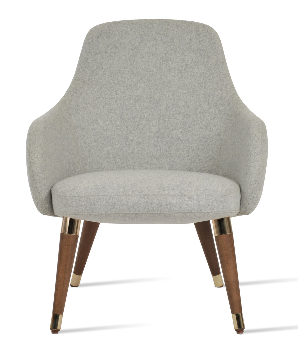 Gazel Lounge Chair Wood Sled Base.