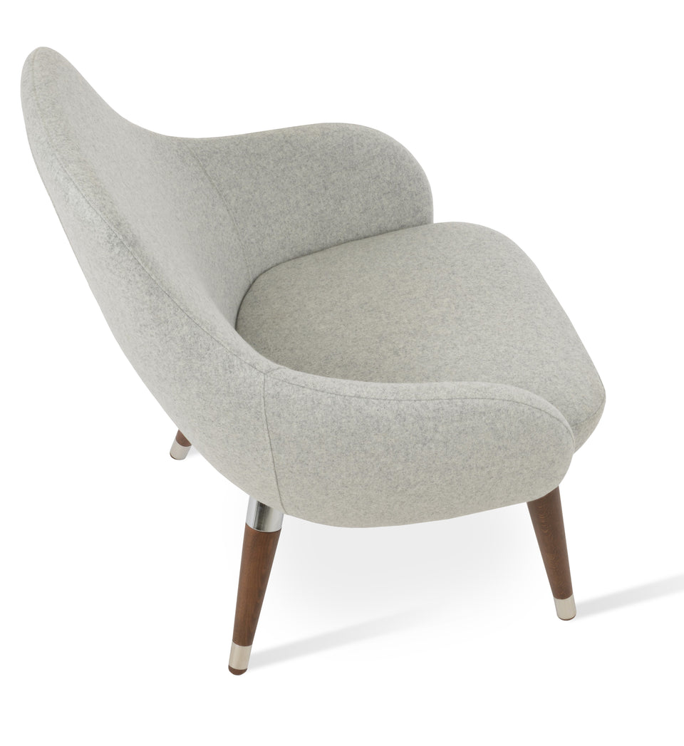 Gazel Lounge Chair Wood Sled Base.