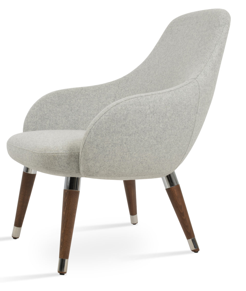 Gazel Lounge Chair Wood Sled Base.