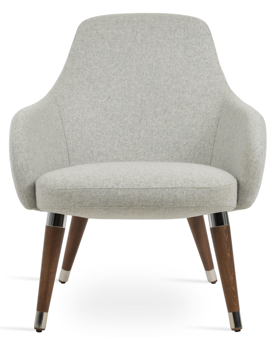 Gazel Lounge Chair Wood Sled Base.