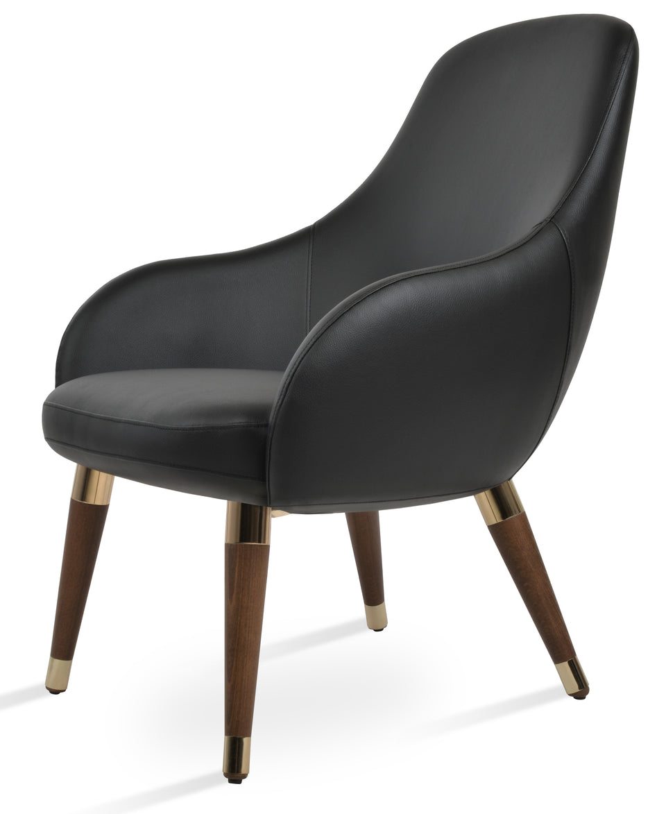 Gazel Lounge Chair Wood Sled Base.