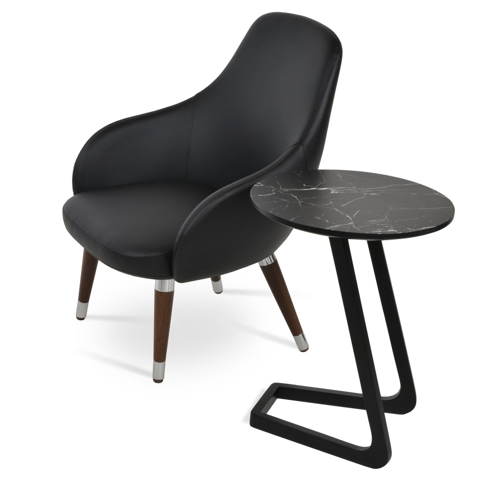 Gazel Lounge Chair Wood Sled Base.