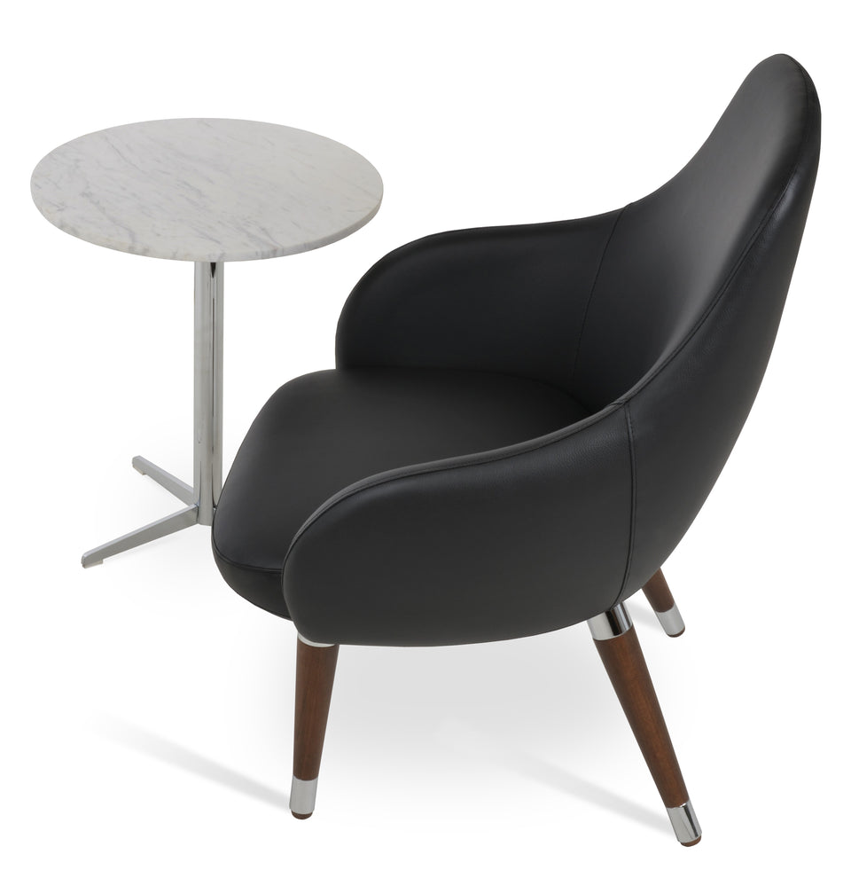 Gazel Lounge Chair Wood Sled Base.