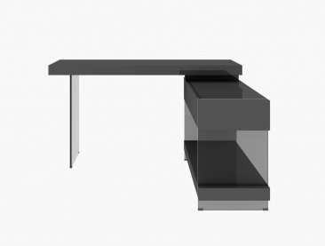 Grey Cloud Modern Desk in High Gloss.
