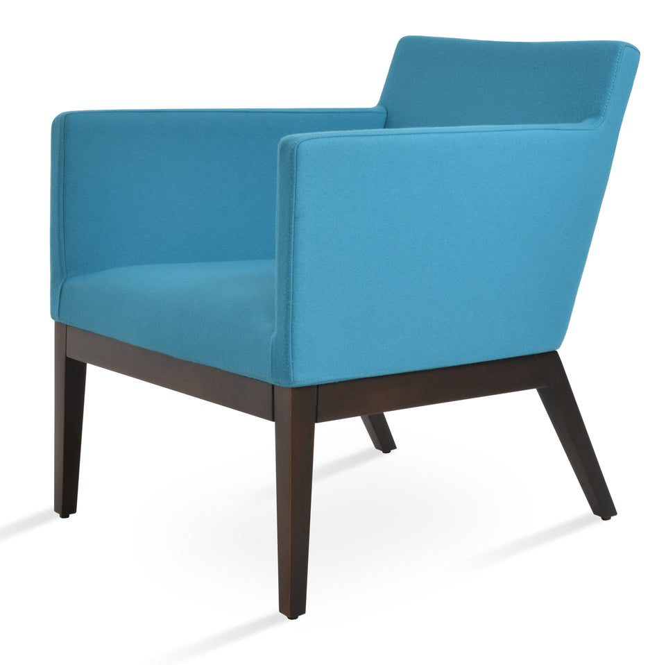 Harput Lounge Chair Wood Sled Base.