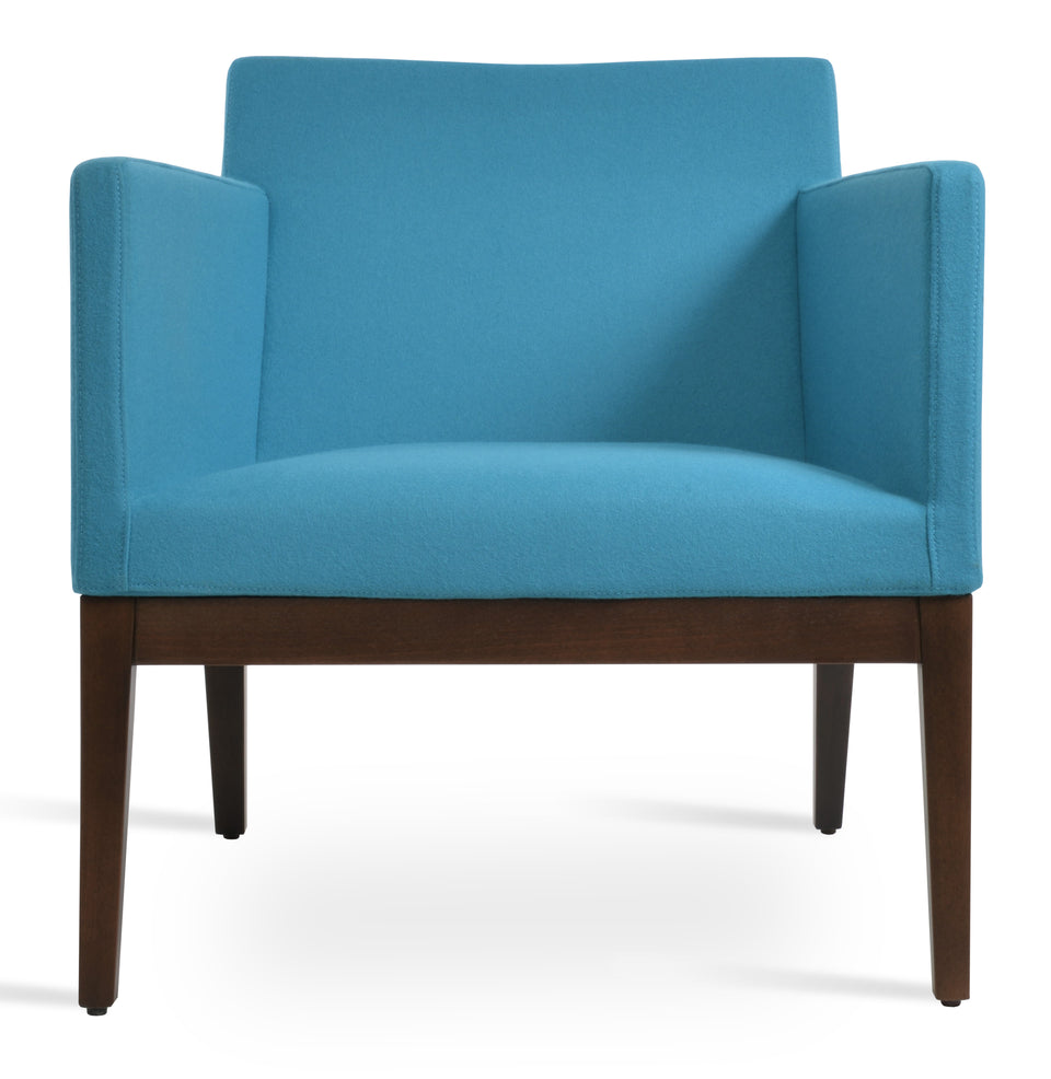 Harput Lounge Chair Wood Sled Base.