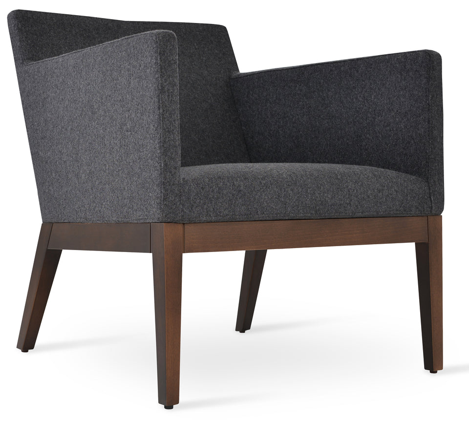 Harput Lounge Chair Wood Sled Base.