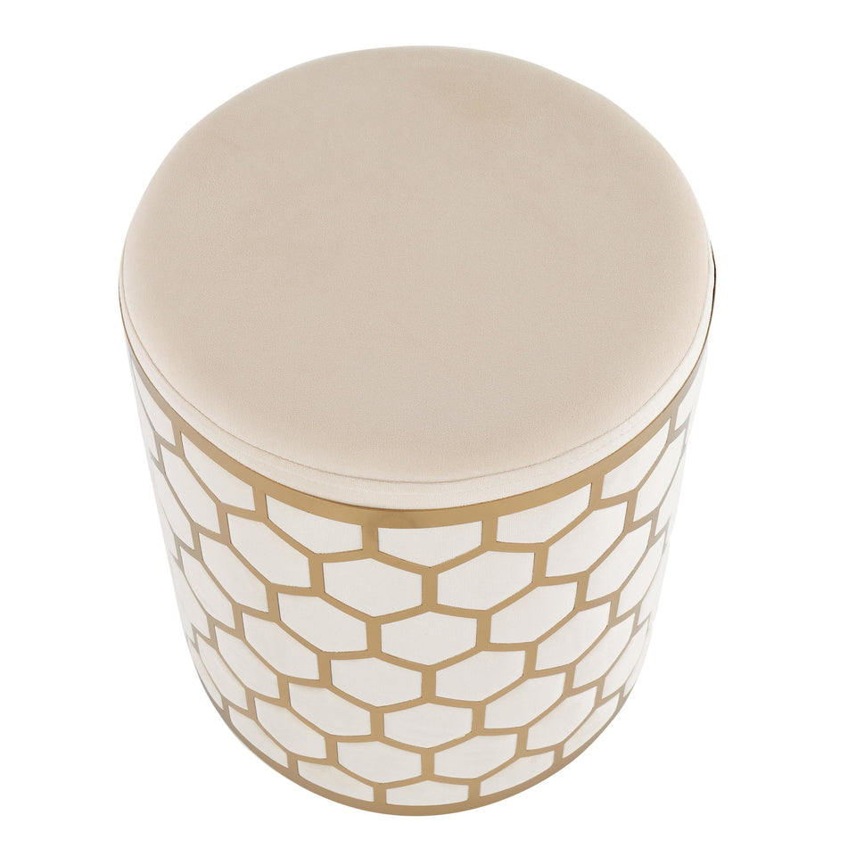 Honeycomb Ottoman.