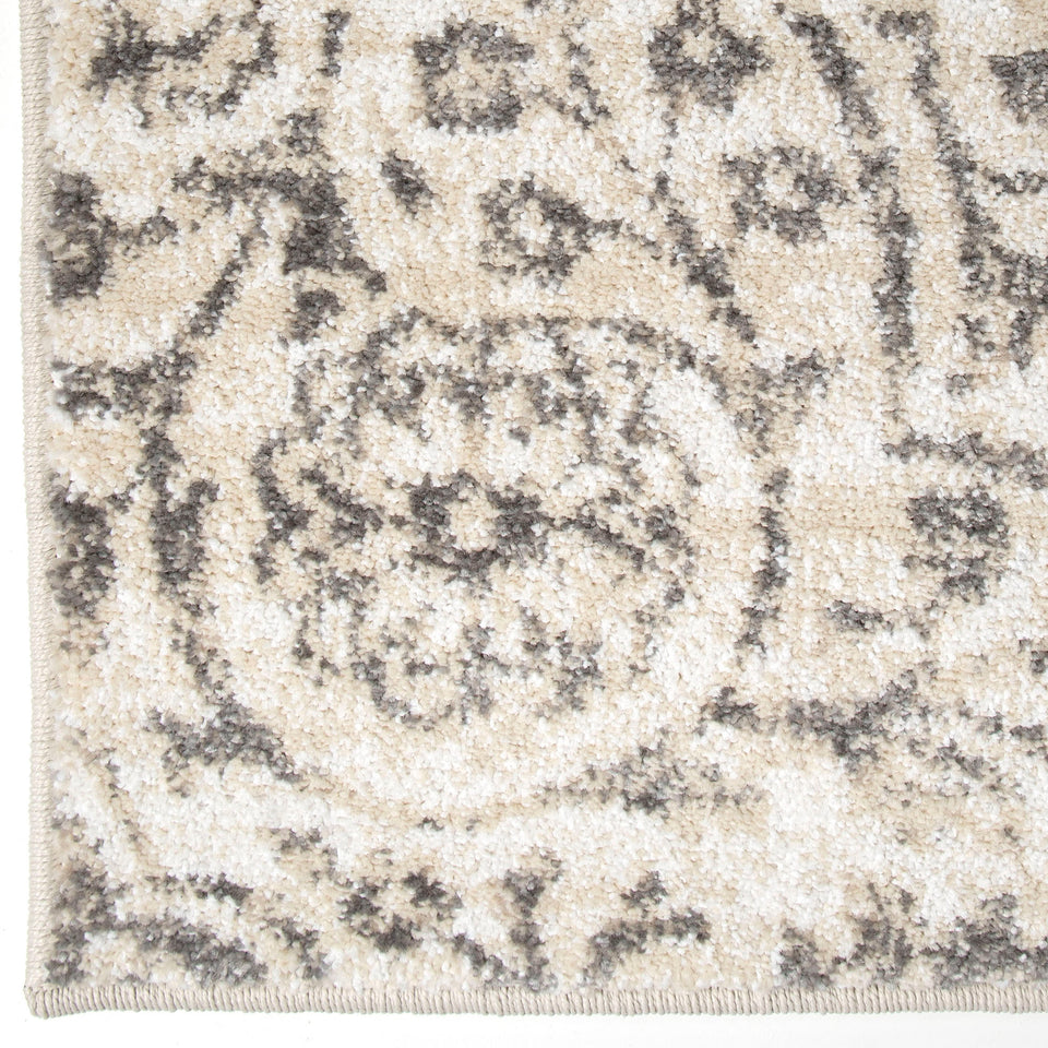 Berkeley Contemporary 5x8 Area Rug in Cream/Gray
