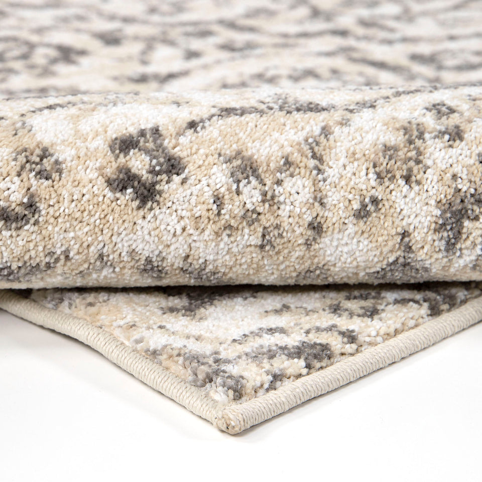 Berkeley Contemporary 8x10 Area Rug in Cream/Gray