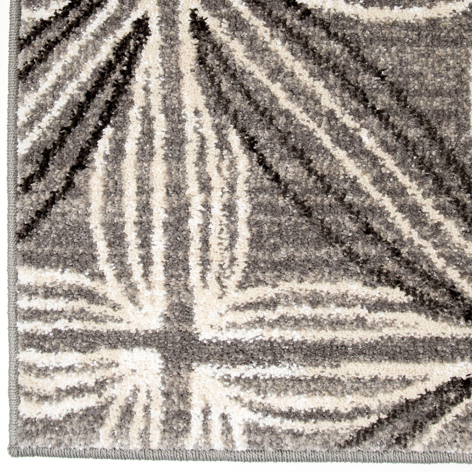 Daisy Contemporary 5x8 Area Rug in Gray/Cream