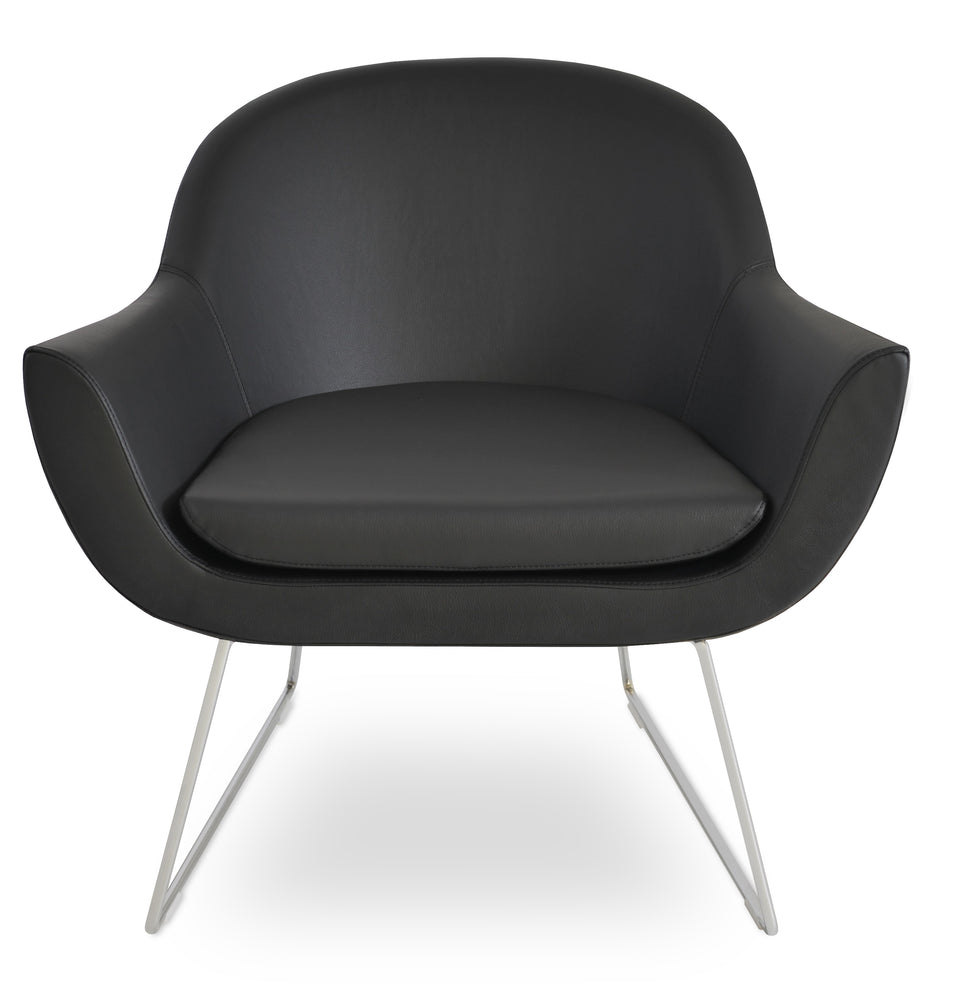 Madison Armchair Wire Sled Base.