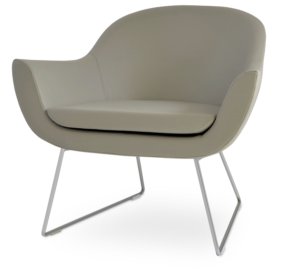 Madison Armchair Wire Sled Base.