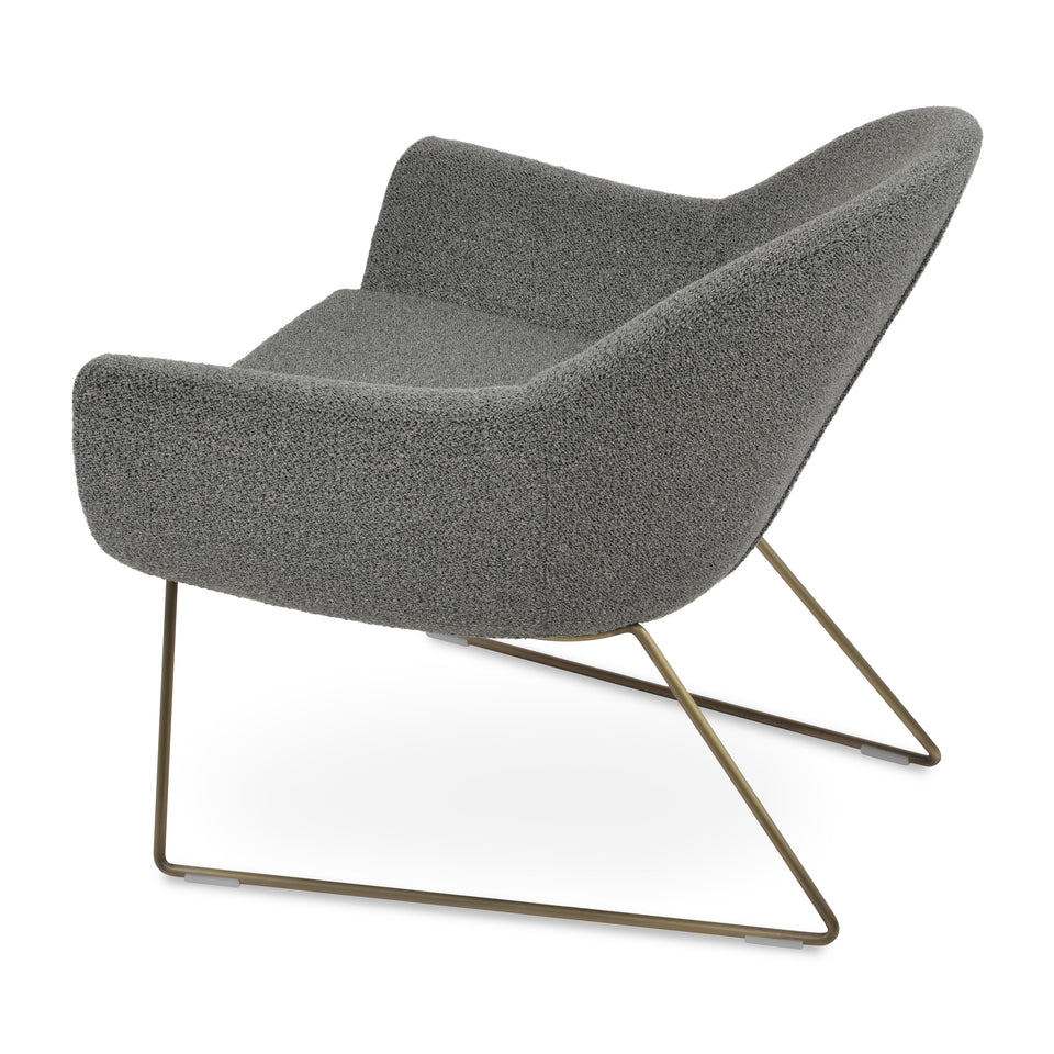 Madison Armchair Wire Sled Base.