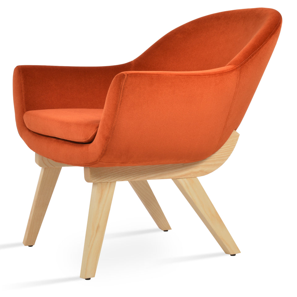 Madison Armchair Wood Base.