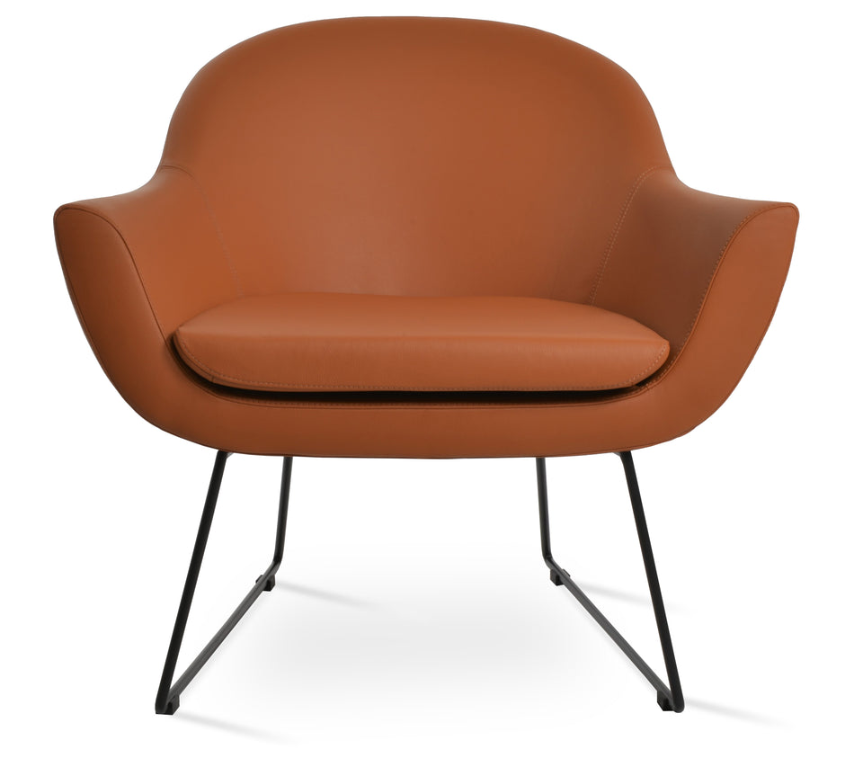 Madison Armchair Wire Sled Base.
