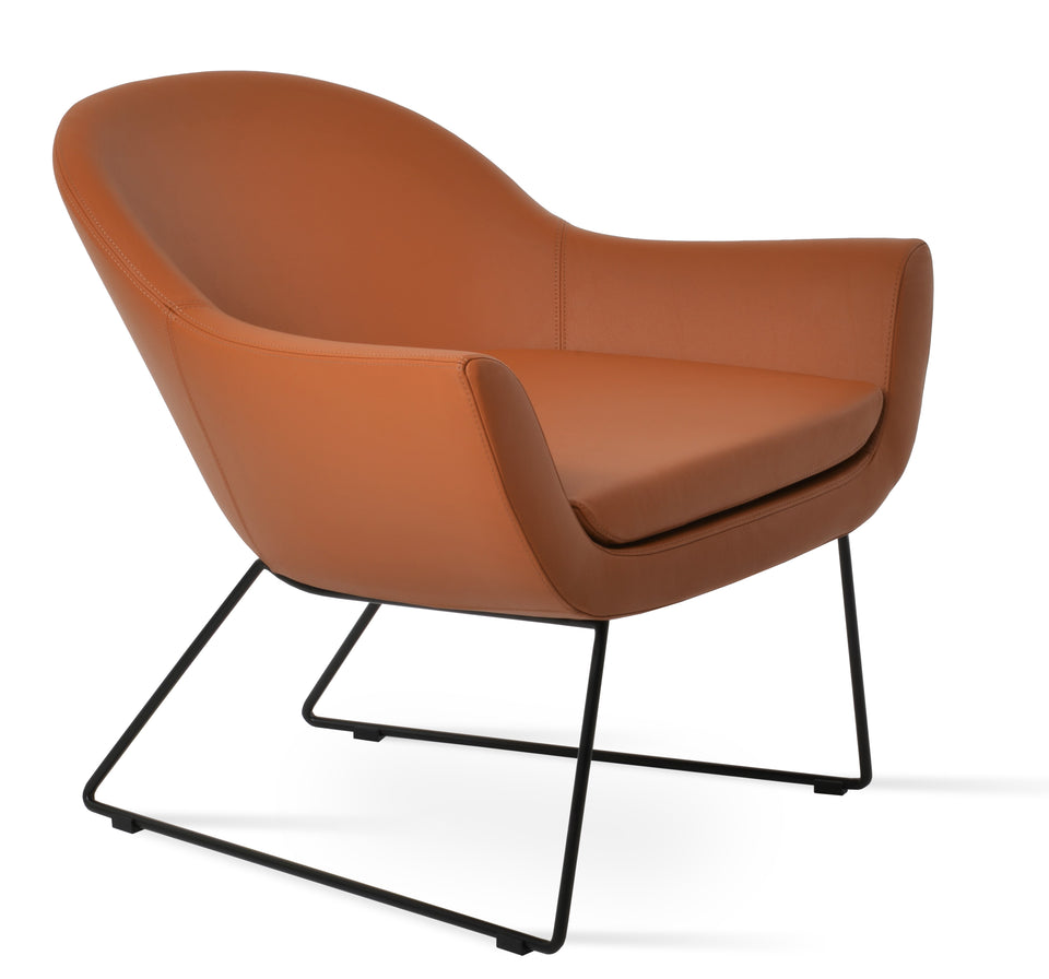 Madison Armchair Wire Sled Base.