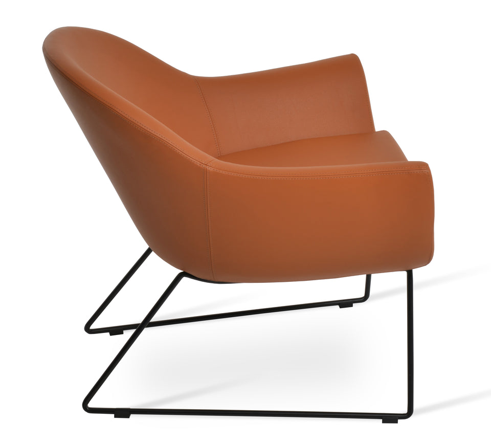 Madison Armchair Wire Sled Base.