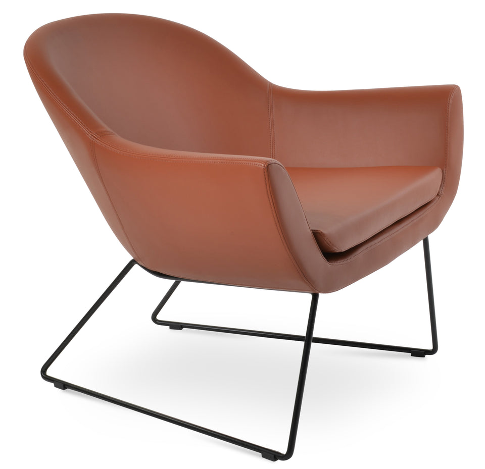 Madison Armchair Wire Sled Base.