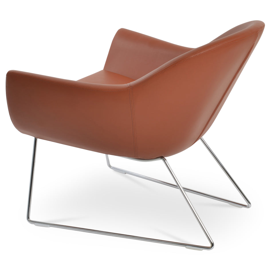 Madison Armchair Wire Sled Base.