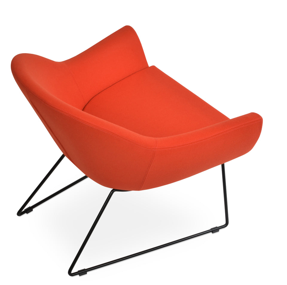 Madison Armchair Wire Sled Base.