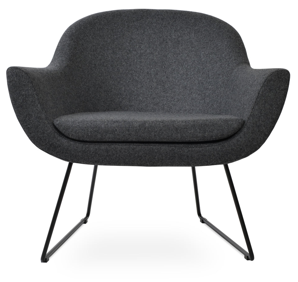 Madison Armchair Wire Sled Base.