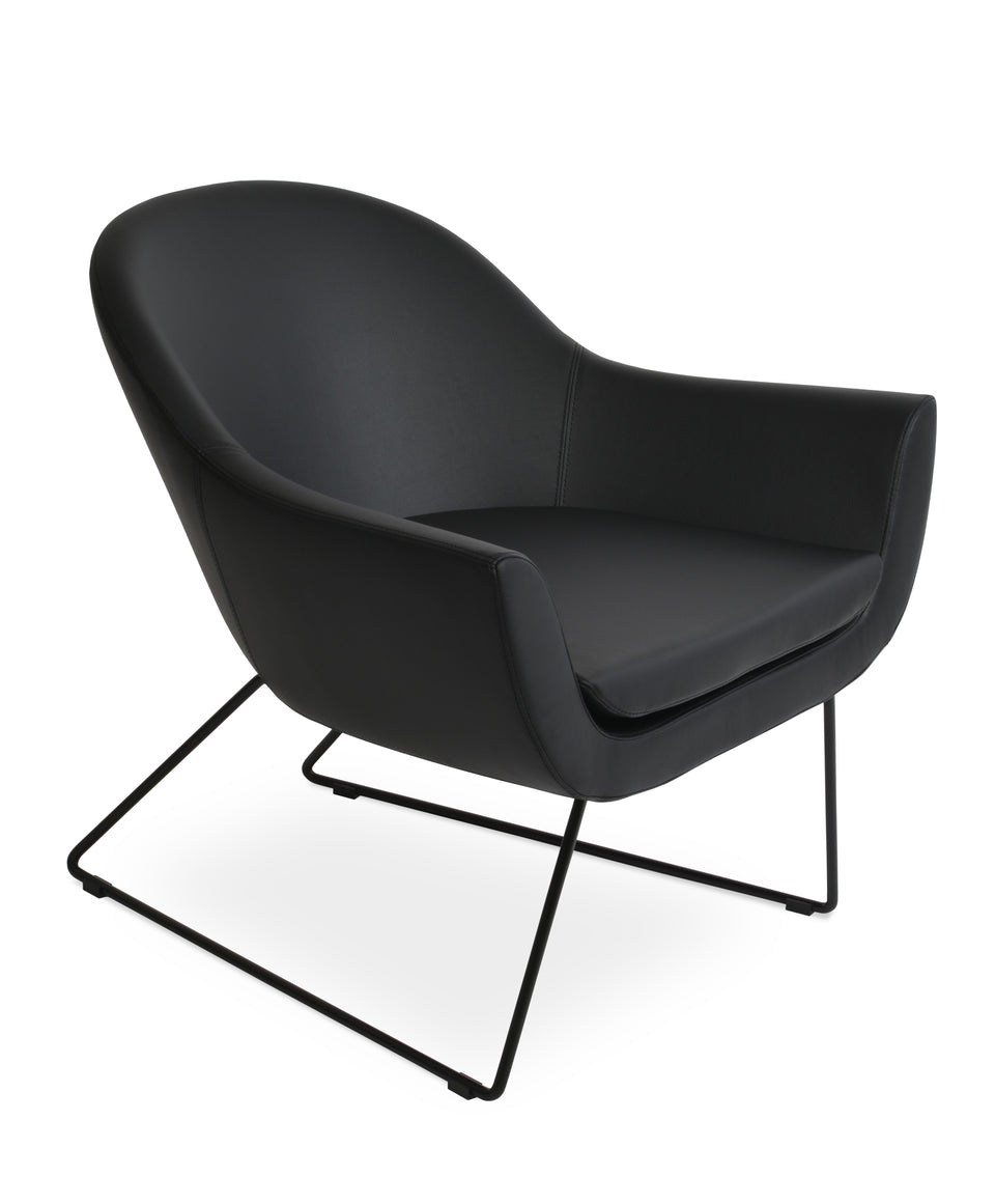 Madison Armchair Wire Sled Base.
