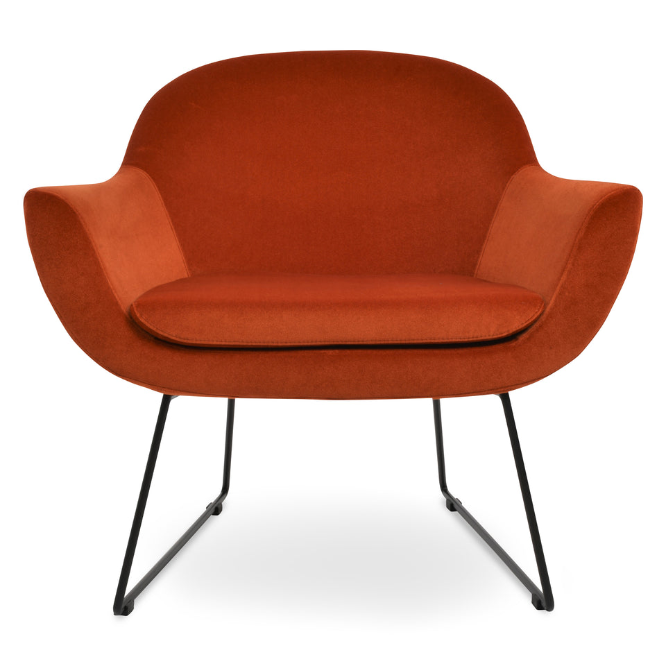 Madison Armchair Wire Sled Base.