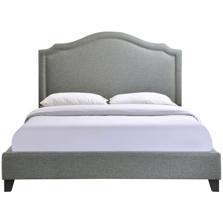 CHARLOTTE QUEEN BED IN GRAY.