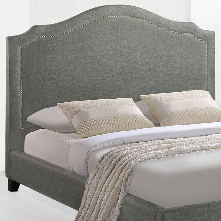 CHARLOTTE QUEEN BED IN GRAY.