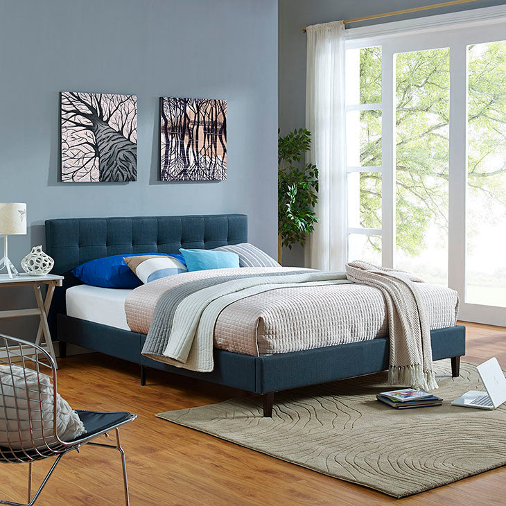 LINNEA FULL FABRIC BED.