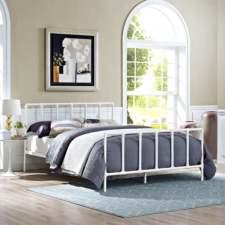 DOWER STAINLESS STEEL BED.