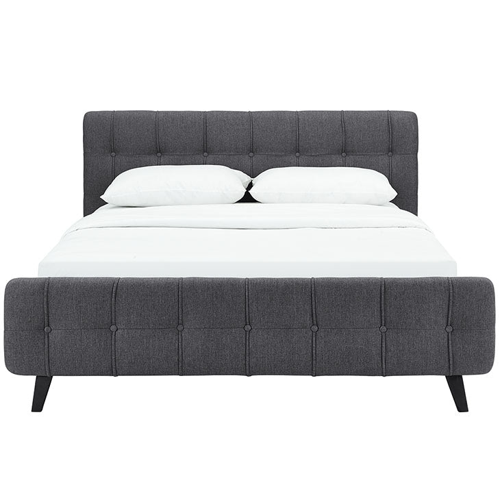 OPHELIA QUEEN FABRIC BED IN GRAY.