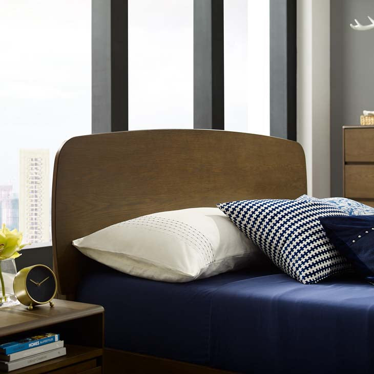 Talwyn Wood Platform Bed in Chestnut.
