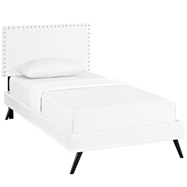 Macie Twin Platform Bed in Black.