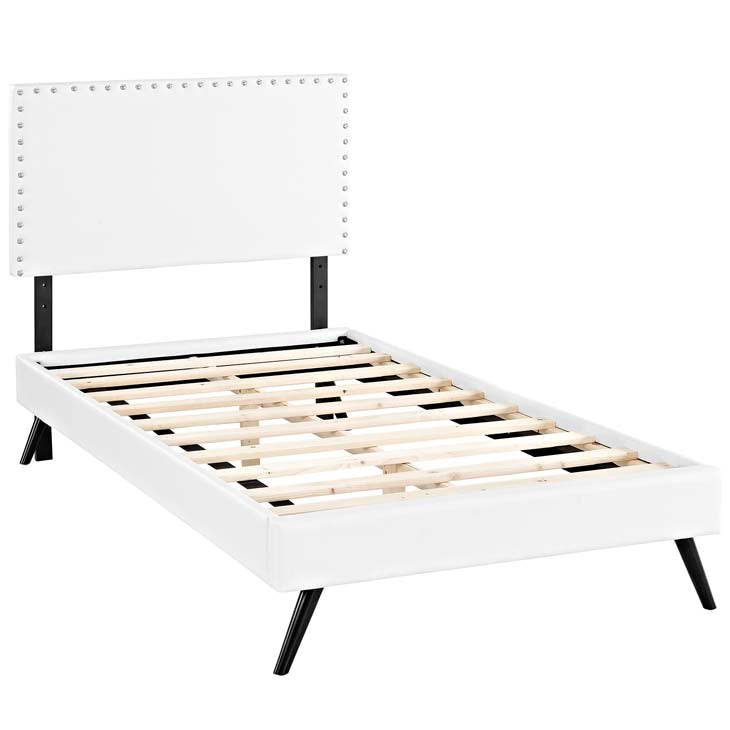 Macie Twin Platform Bed in Black.
