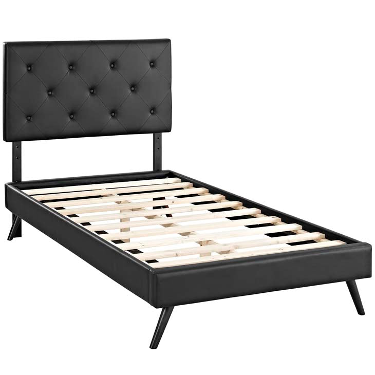Tarah Twin Platform Bed in Black.