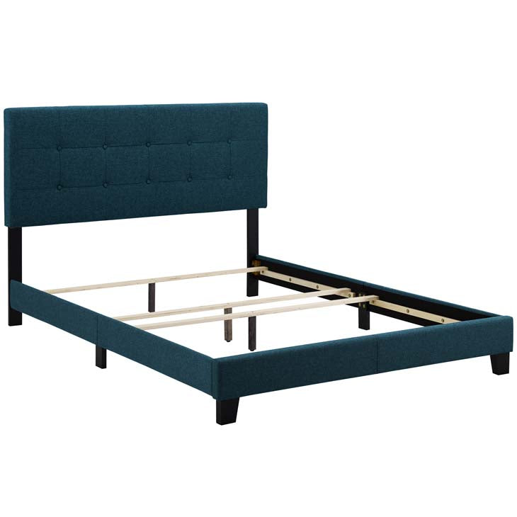 Amira Upholstered Bed in Velvet.