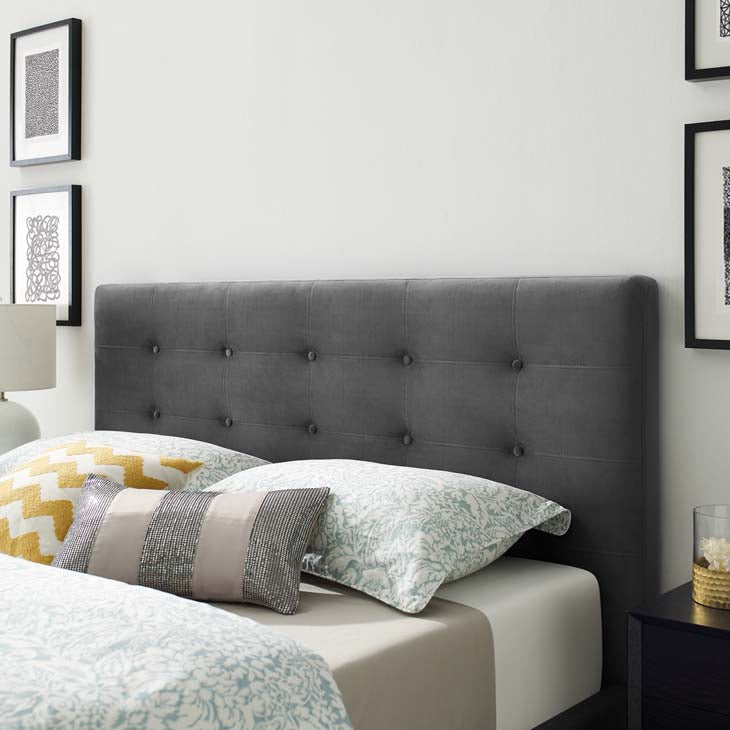 McKenzie Queen Biscuit Tufted Upholstered Velvet Platform Bed.