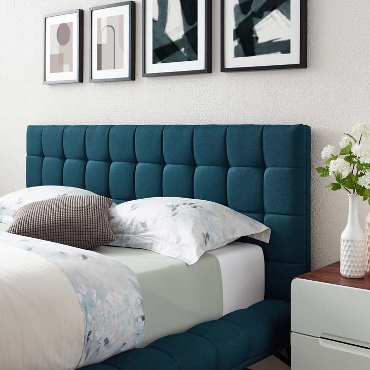 Julia Queen Biscuit Tufted Performance Fabric Platform Bed.